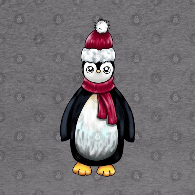 Santa Hat Penguin by Lady Lilac